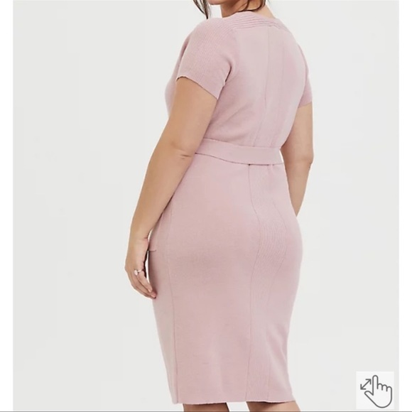 5x Torrid Muave short-sleeve sweater dress with belt - NWT - Picture 4 of 5